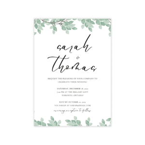 Modern Greenery Invitation