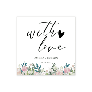 Fairytale Navy Blush Favor Tags