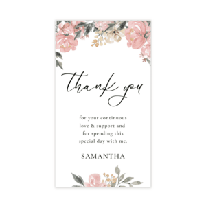 Parisian Pink Nude Thank You Favor Tag