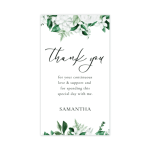 Lush Greenery Thank You Favor Tag