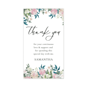 Fairytale Navy Blush Thank You Favor Tag
