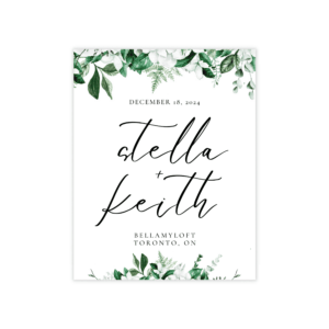 Lush Greenery Wine Label