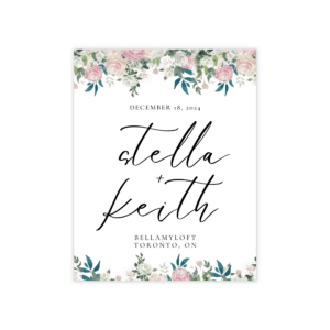 Fairytale Navy Blush Wine Label