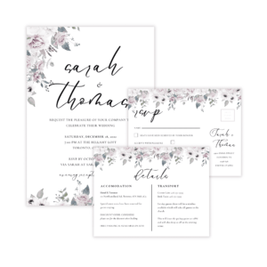 Dreamy Violet Blush Invitation Set
