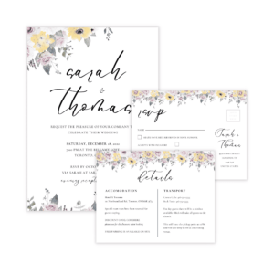 French Vintage Invitation Set