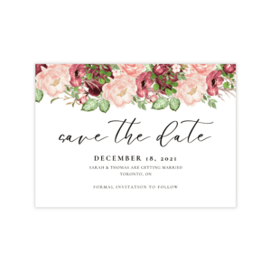 Romantic Burgundy Blush Save The Date