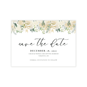 Classic Gold & Green Save The Date