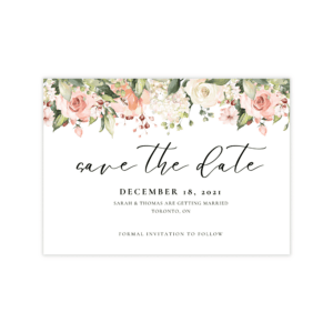 Bohemian Peach & Coral Save The Date