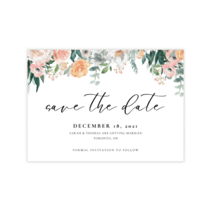 Glam Blush & Peach Save The Date