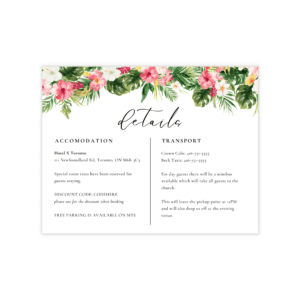 Tropical Details Card