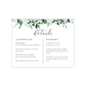 Lush Greenery Details Card