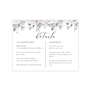 Dreamy Violet Blush Details Card