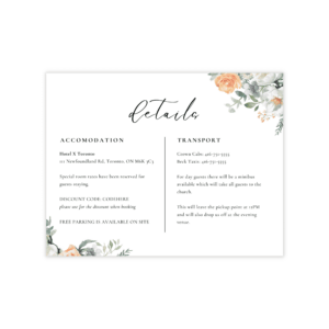 Glam Blush & Peach Details Card