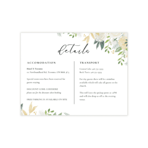 Classic Gold & Green Details Card