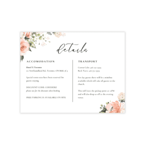Bohemian Peach & Coral Details Card