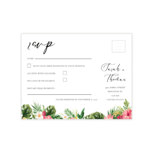Tropical RSVP Card
