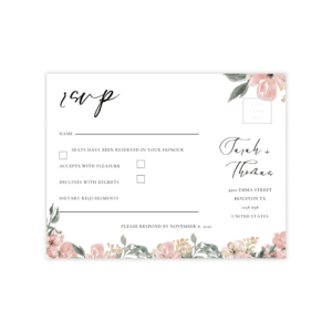 Parisian Pink Nude RSVP Card