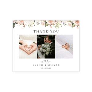 Bohemian Peach & Coral Thank You Card