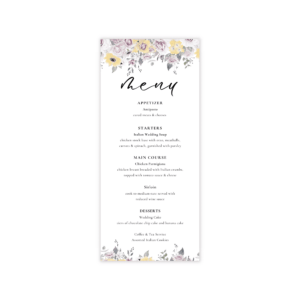 French Vintage Dinner Menu Card