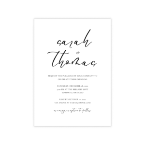 Minimalist Black and White Invitation