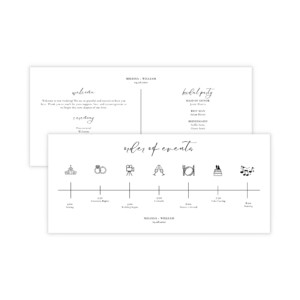 Minimalist Black and White Program Card