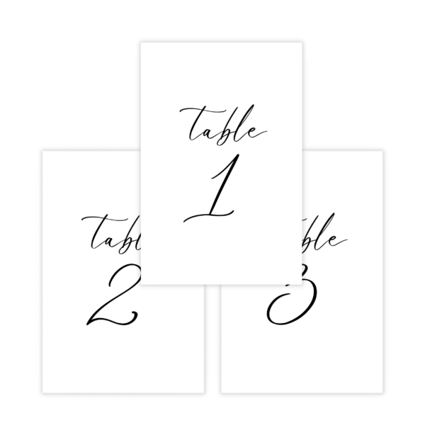 BW Mock Up 2 Minimalist Black and White Table Number (Number)