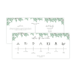 Modern Greenery Program Card