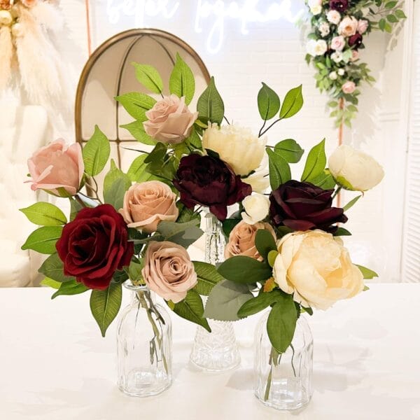 bright bud vase arrangement
