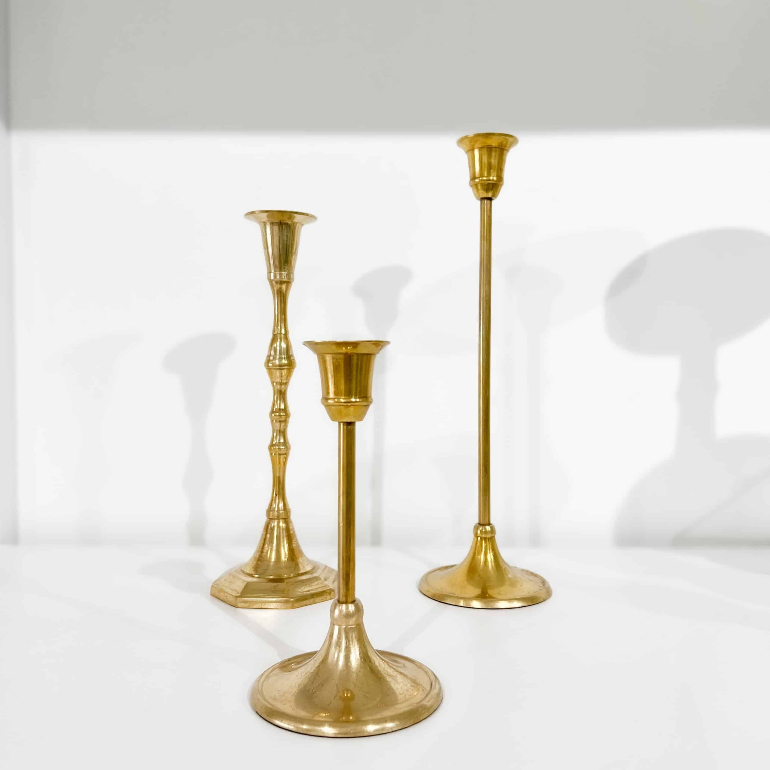 Gold Taper Candle Holder - 13.5 - Toronto Event Rentals - Nayos