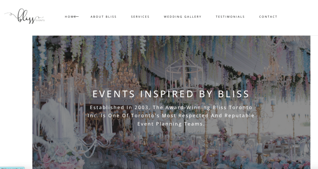 Bliss Events Gala Event Designers in Toronto