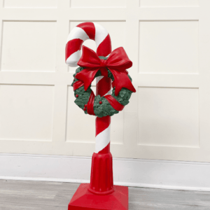Candy Cane with Wreath
