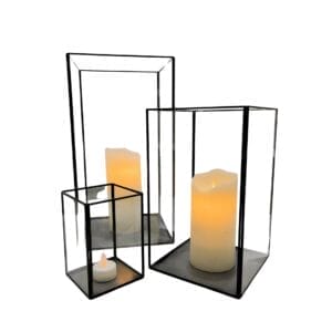 Nox Black Rectangular Terrarium Rentals for Weddings and Events