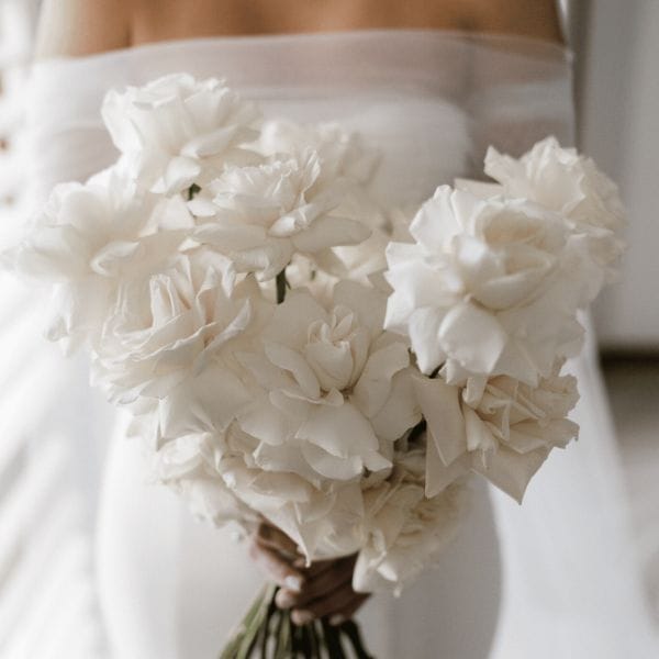 white wedding bouquet Classic White Wedding