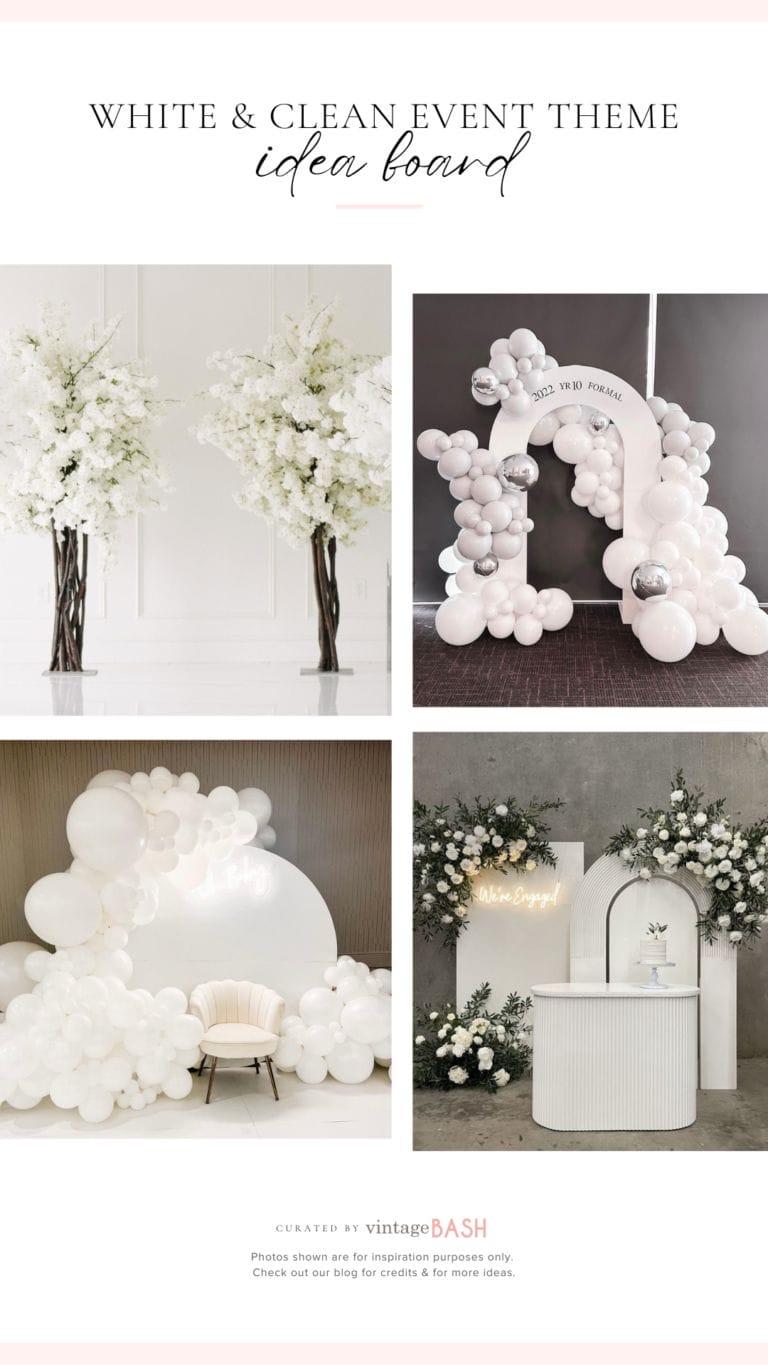 White and Clean Event Theme: Ideas & Inspirations for Adult Events