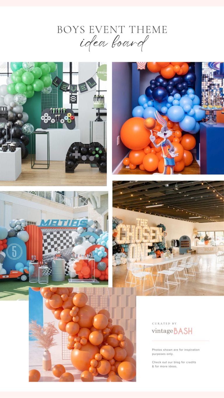 Sport-Themed Boy Kids Party Inspiration Board & Ideas