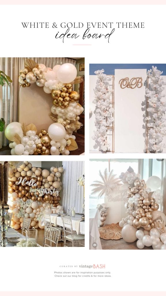 8 1 White and Gold Event Theme: Ideas & Inspirations for Adult Events