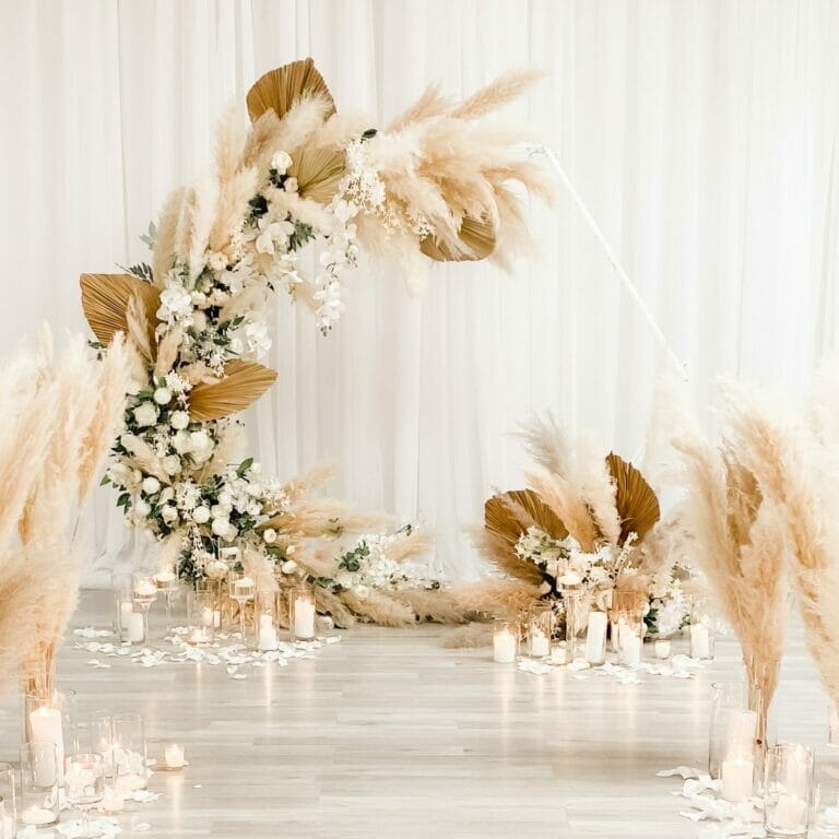 pampas grass boho arch vintagebash2 Portfolio: social events