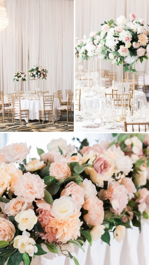 Floral centerpieces/ garland/table decor details