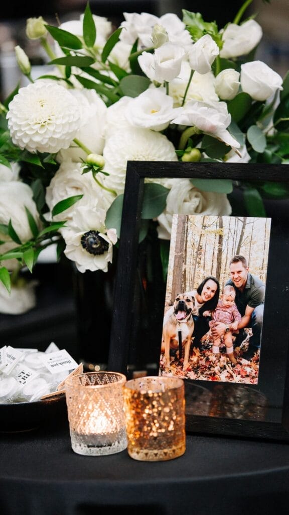 Kerri & Matt Wedding Photos - The Eglinton Grand- Couples photo- tables detail shot
