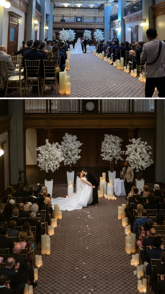 Aisle makers details , ceremony details