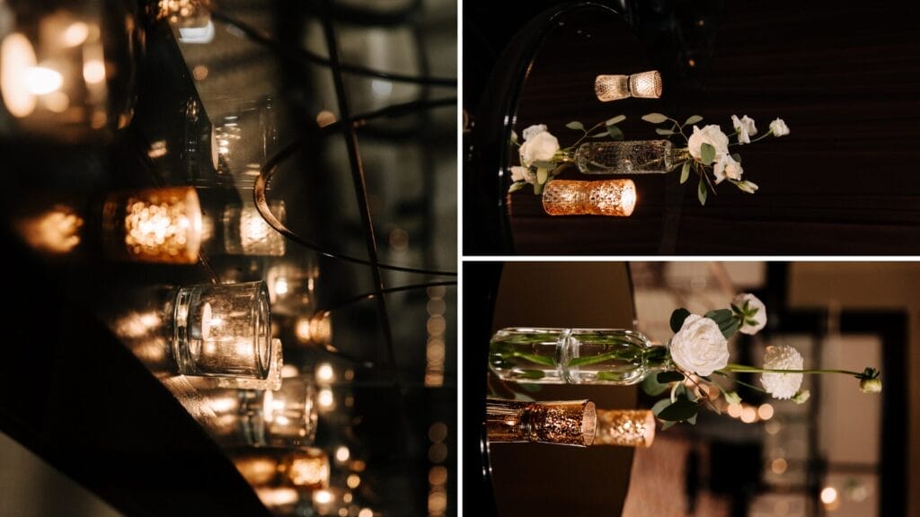 Decor details- vase centerpiece details/candles