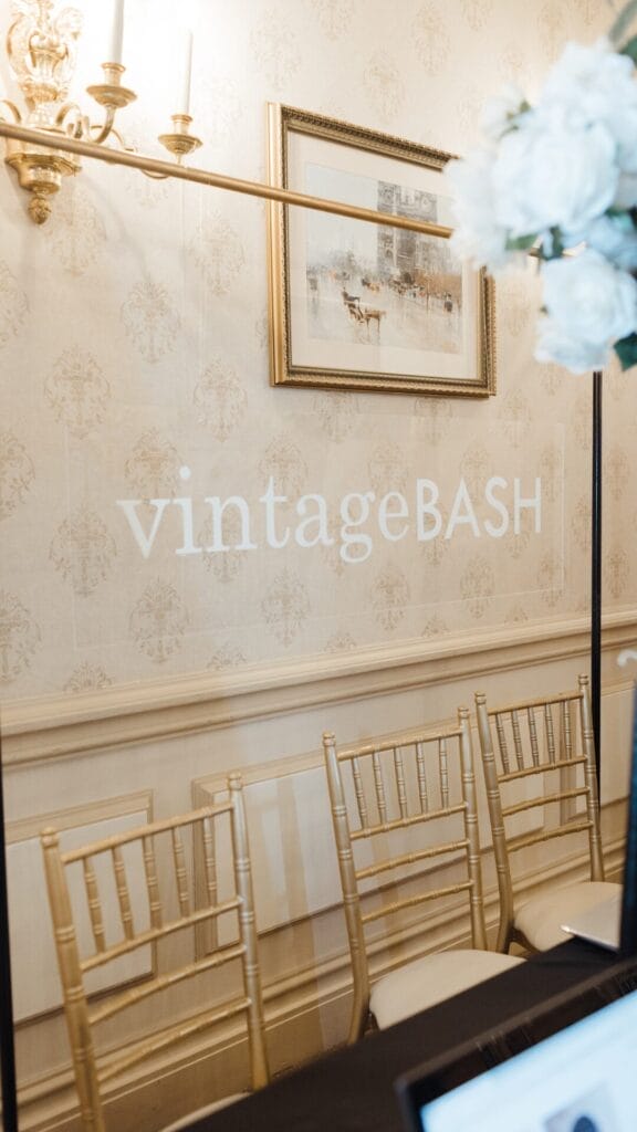 Old Mill open house- vintage bash sign- seating details