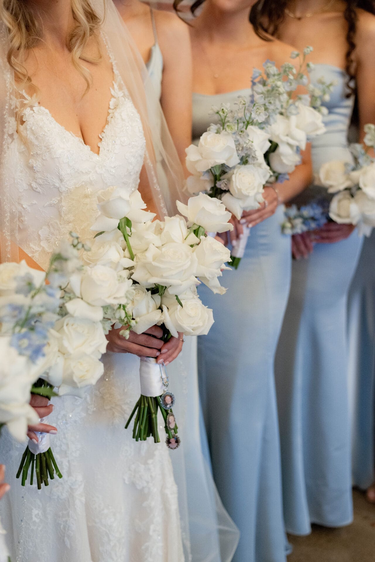 something blue bride and bridesmaid bouquet eglinton west gallery