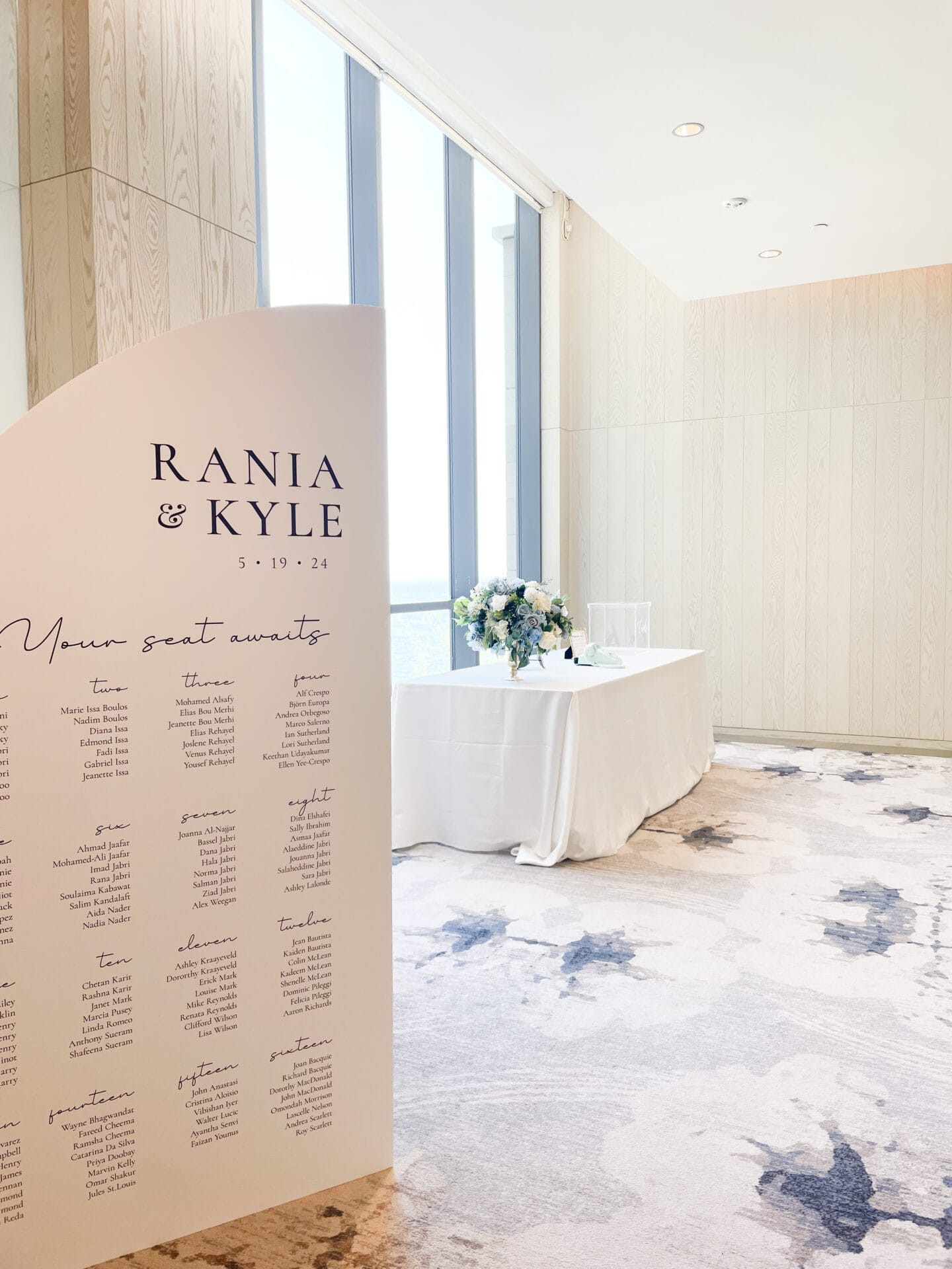 The Pearle Hotel Wedding Seating Chart