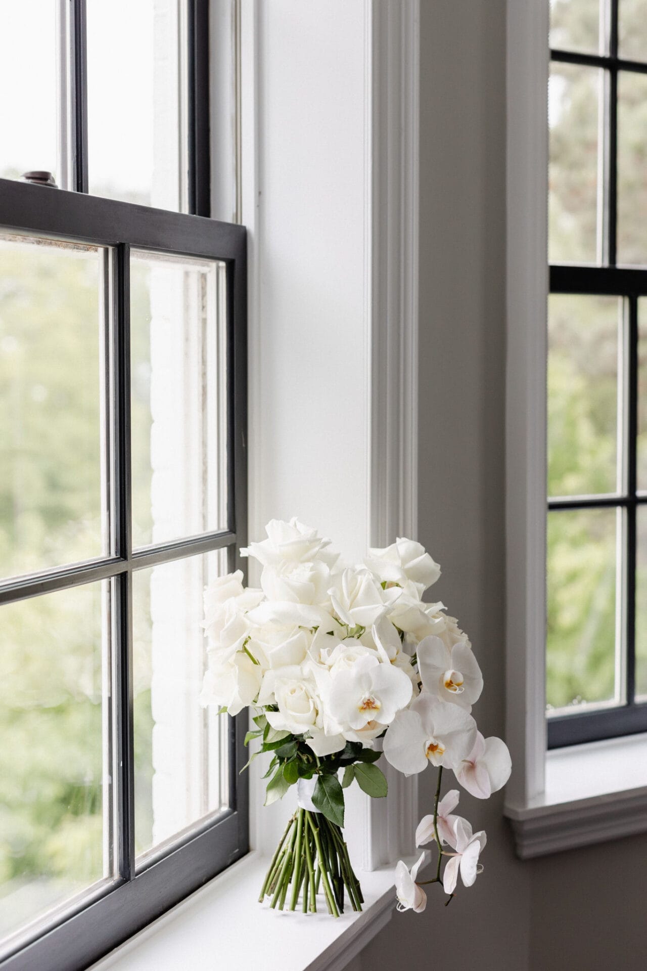 fresh bride bouquet white