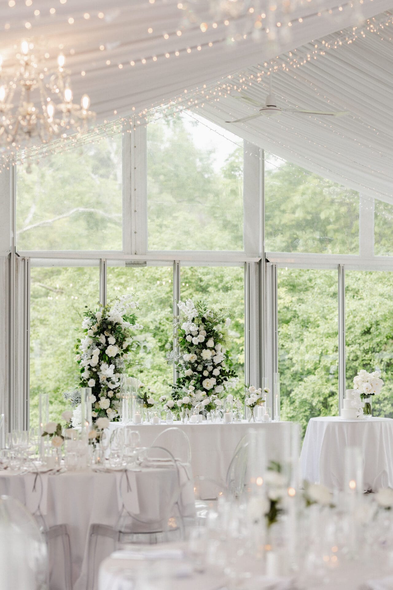 white green garden flower arch