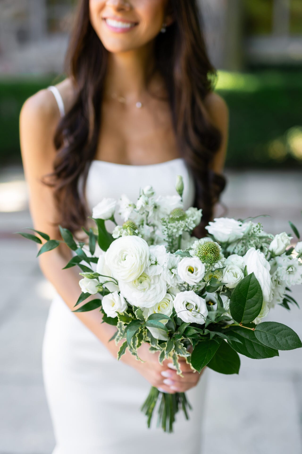 Bride and Flowers