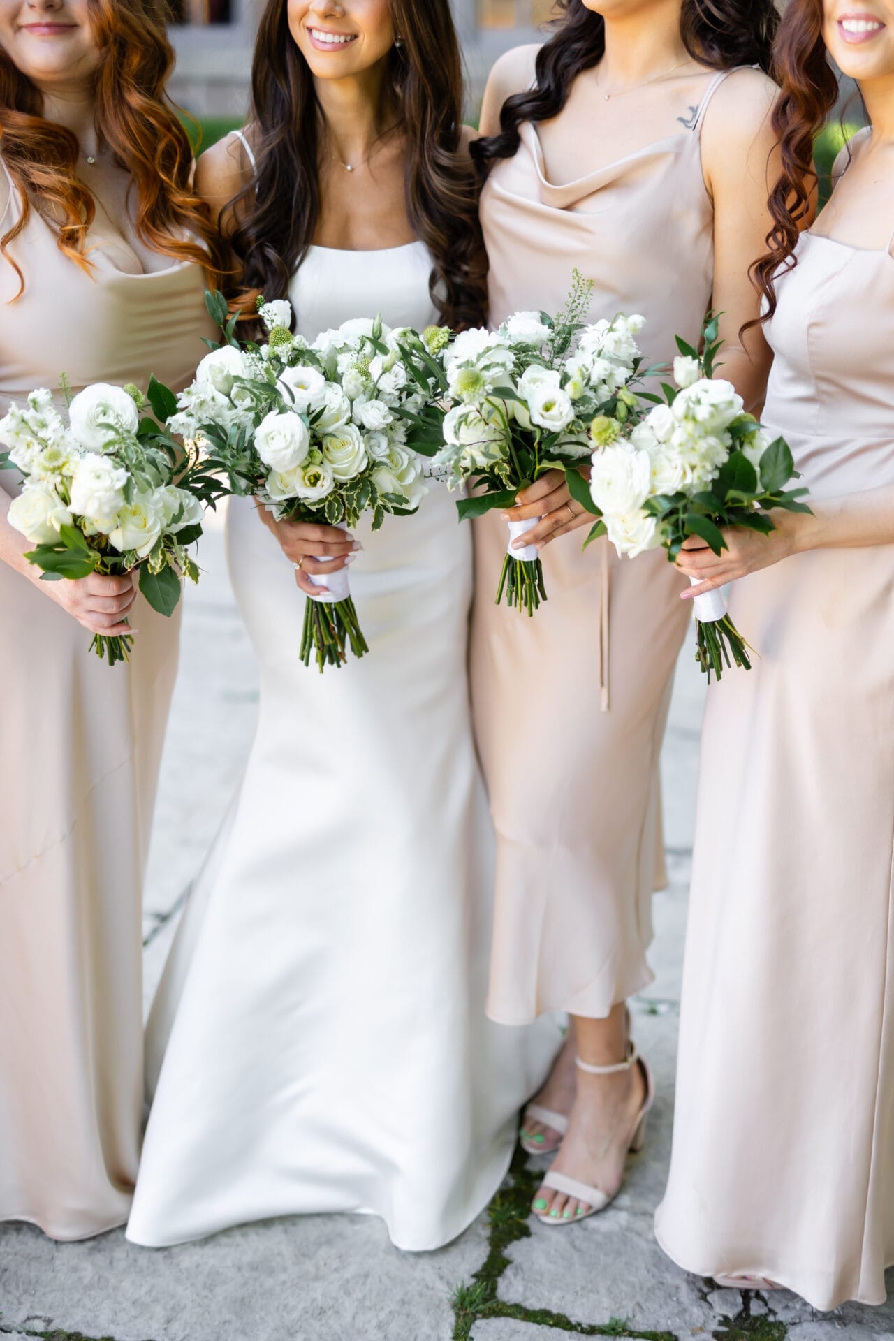 Bride and bridesmaids