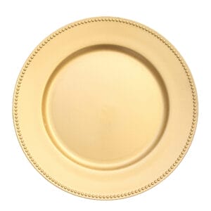 gold bead charger plates