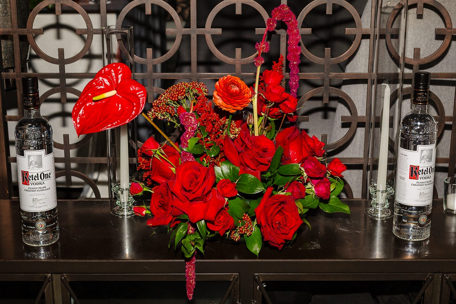 Floral arrangement at Middle Child and Ketel One Vodka social event